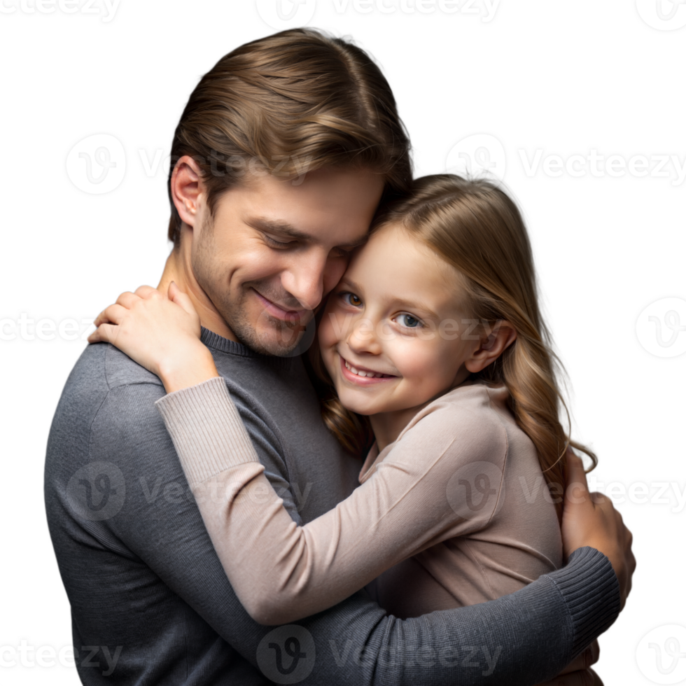 Loving Father Embracing His Young Daughter, Showing Affection and Happiness Together png