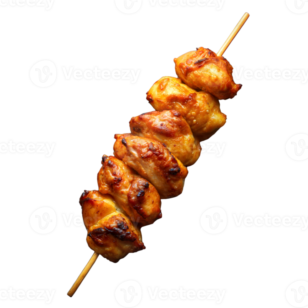 Chicken Skewers on Skewer on Transparent Background png