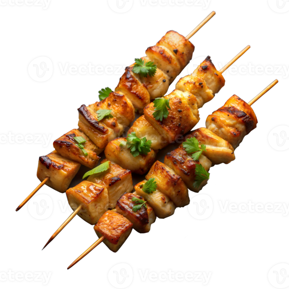 Chicken Skewers on Transparent Background png