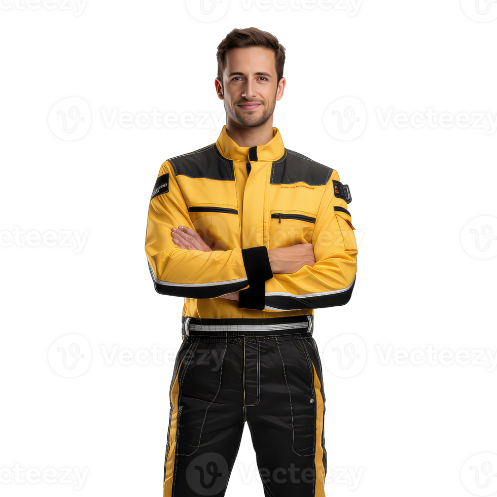 porträtt av en tävlings förare på transparent bakgrund png