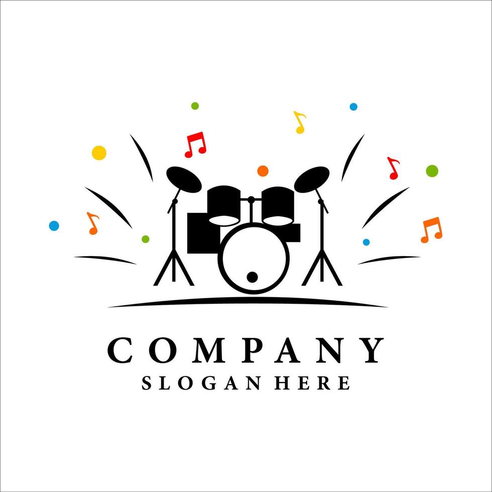 music logo template illustration design vector
