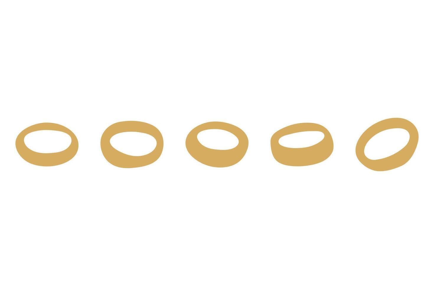 Simple gold bracelet design set vector