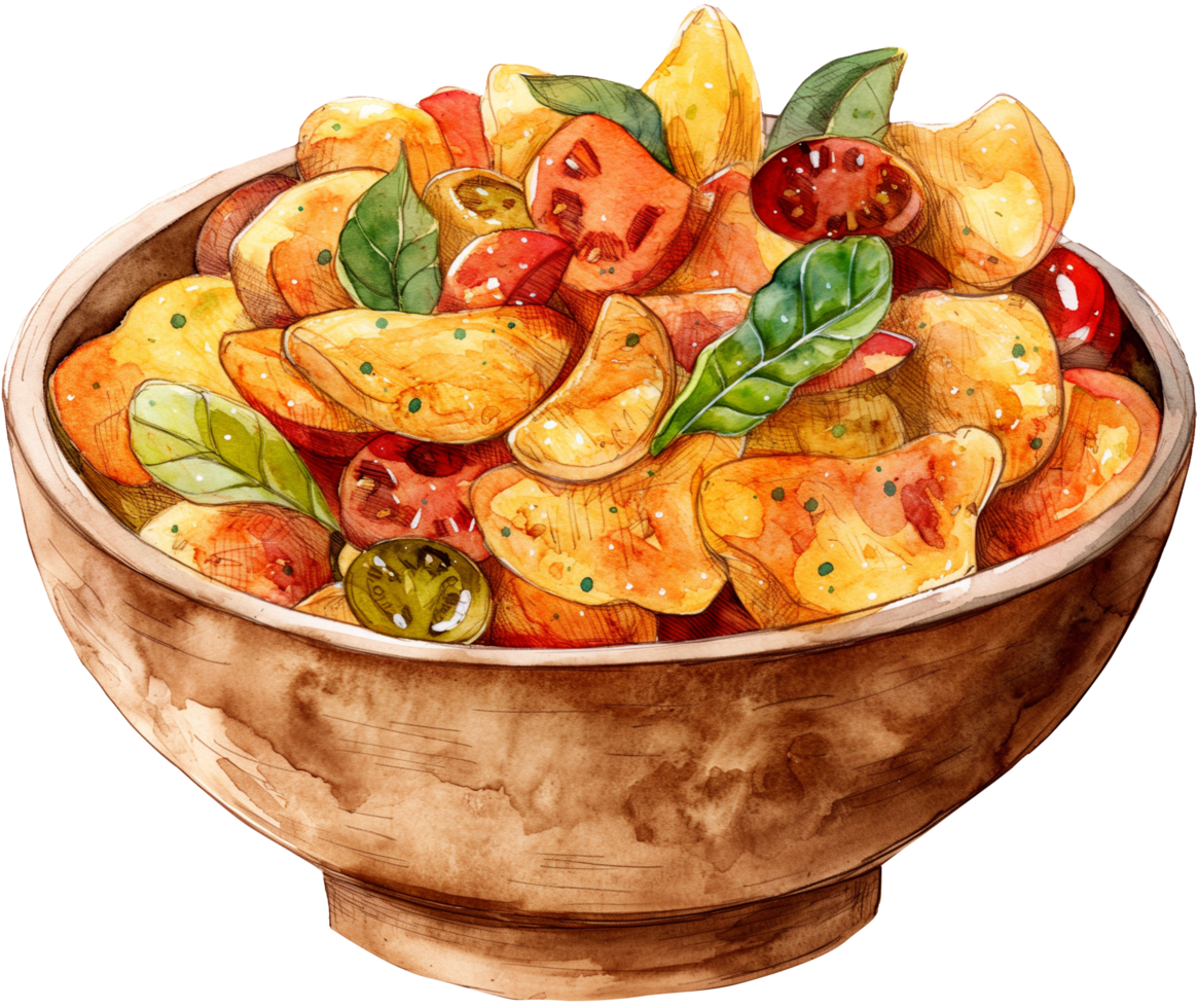 Chaat, street food dish involving a mix of potato pieces, crisp fried bread, gram or chickpeas, and tangy salty spices png