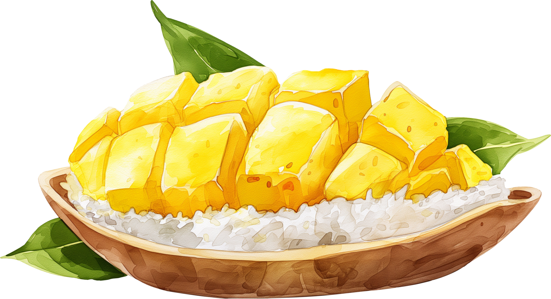 Sticky Rice with Mango, Sweet Sticky Rice with Ripe Mango png