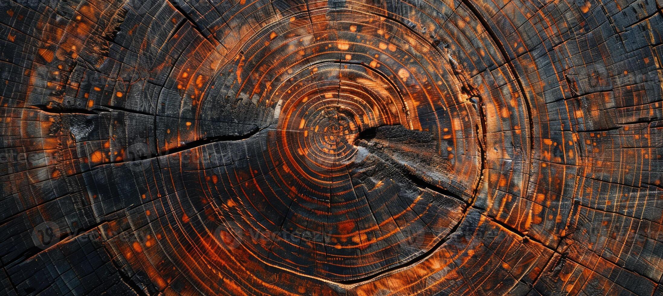 Detailed texture of an old wooden surface, highlighting natural patterns photo
