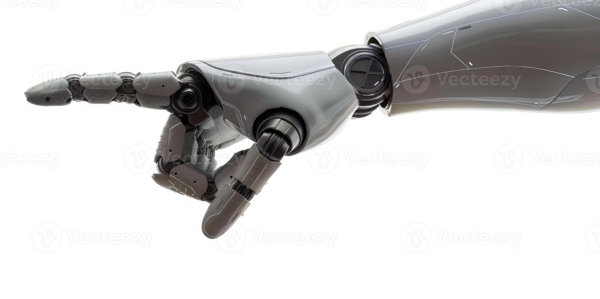 Close-up of a robotic hand with articulated fingers, symbolizing technology and innovation photo