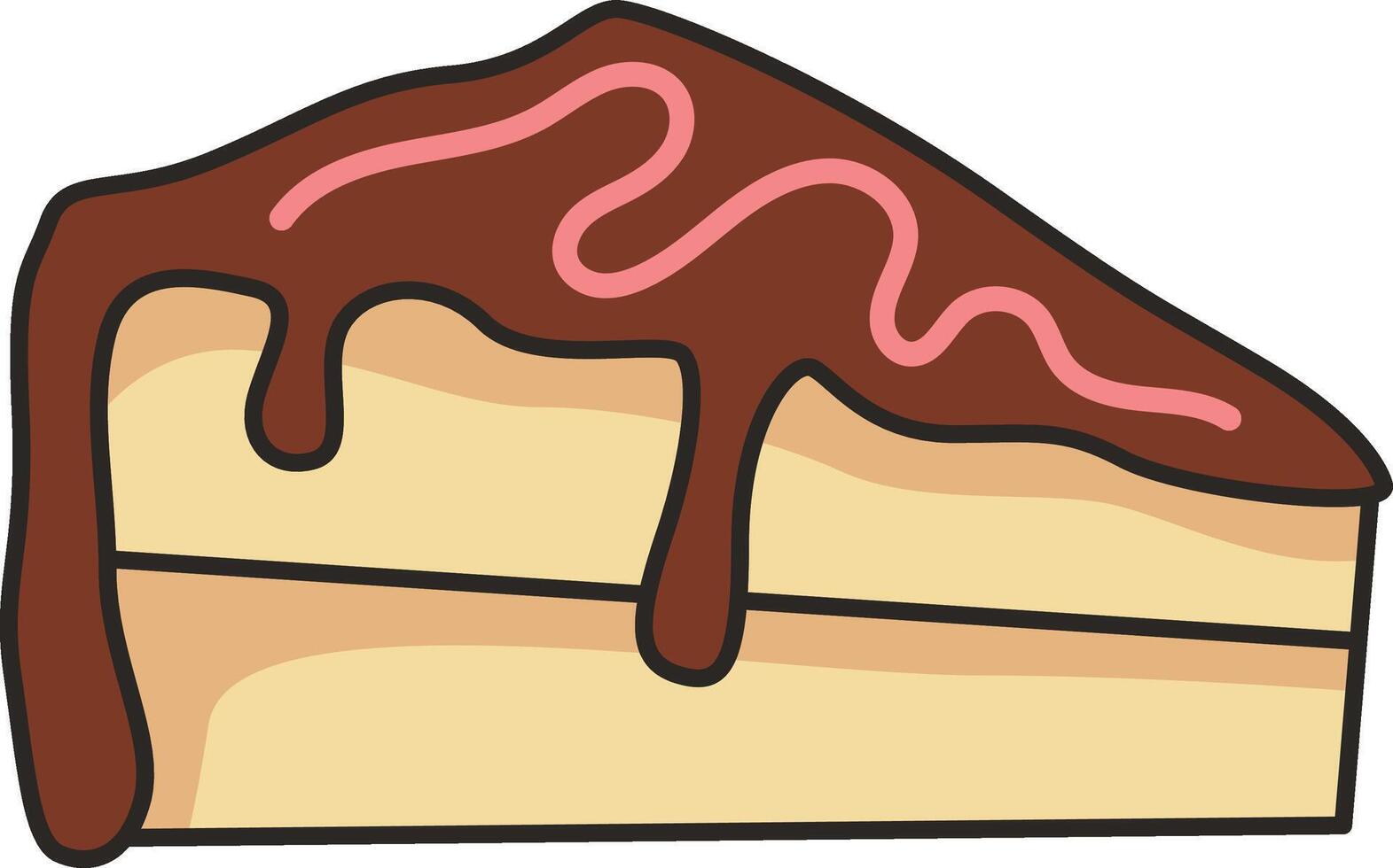 chocolate cake illustration vector