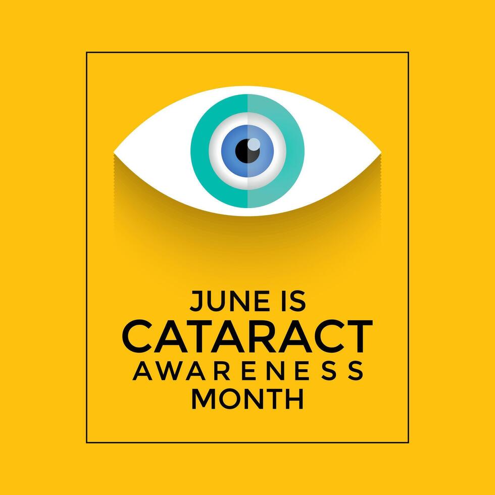 Cataract awareness month is observed every y vector