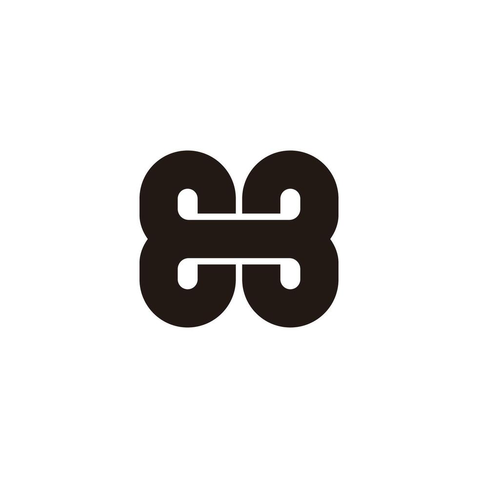 letter hb abstract butterfly wings logo vector