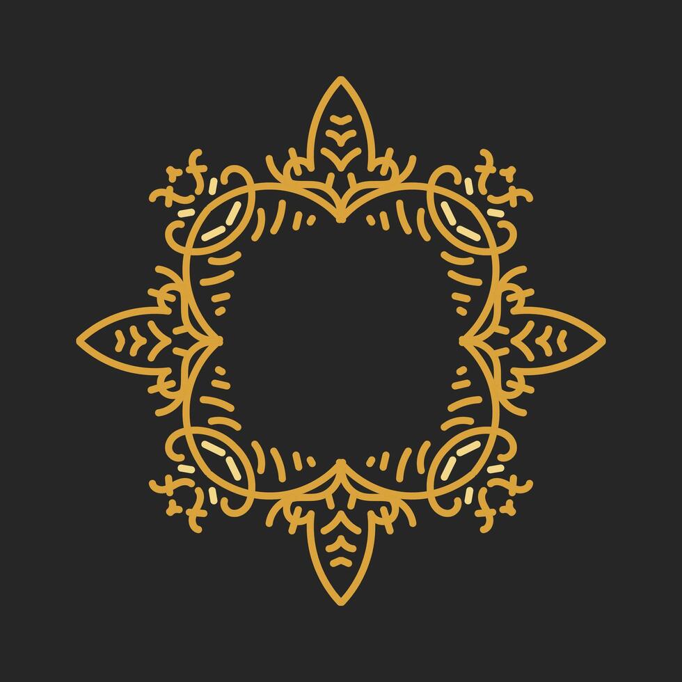 Decorative vintage frame. design. floral ornament. vector