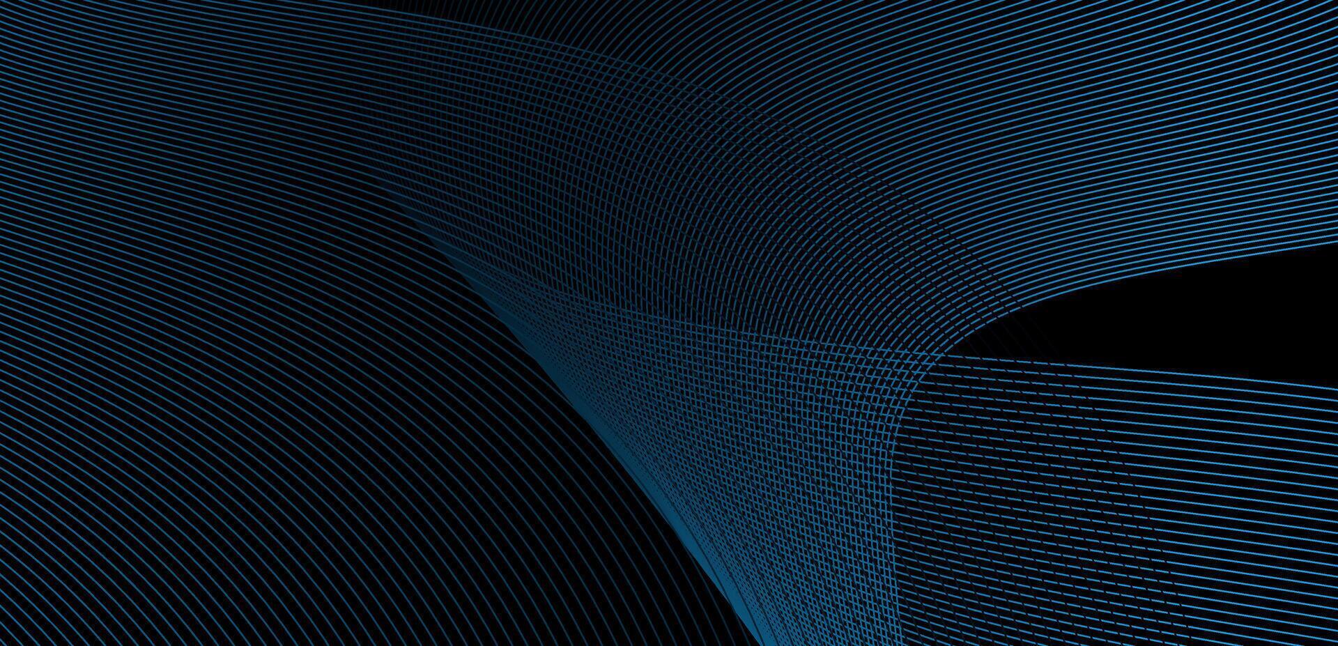 abstract line wave modern blue gradation background banner. technology theme, digital, futuristic design vector