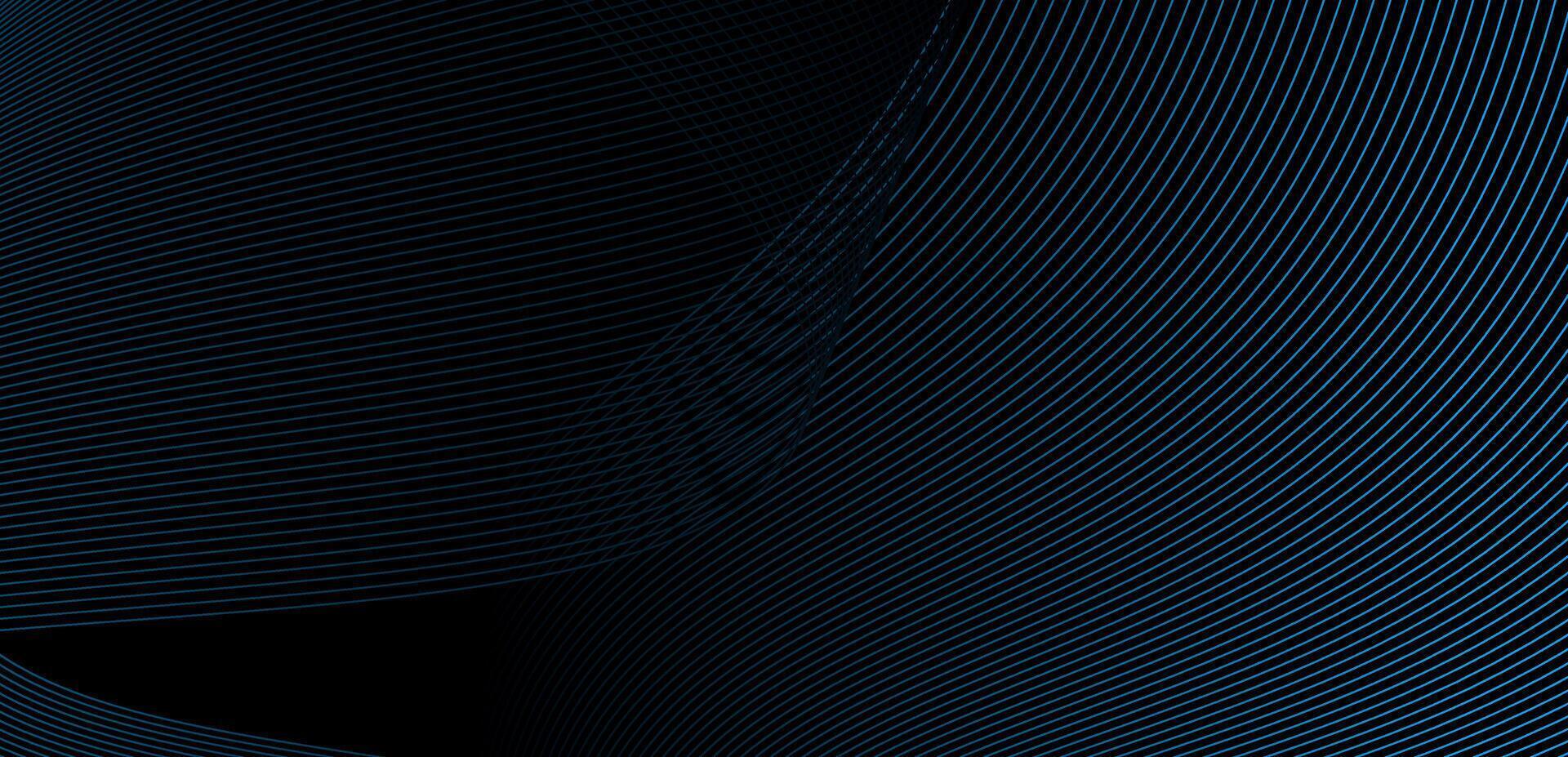 abstract line wave modern blue gradation background banner. technology theme, digital, futuristic design vector