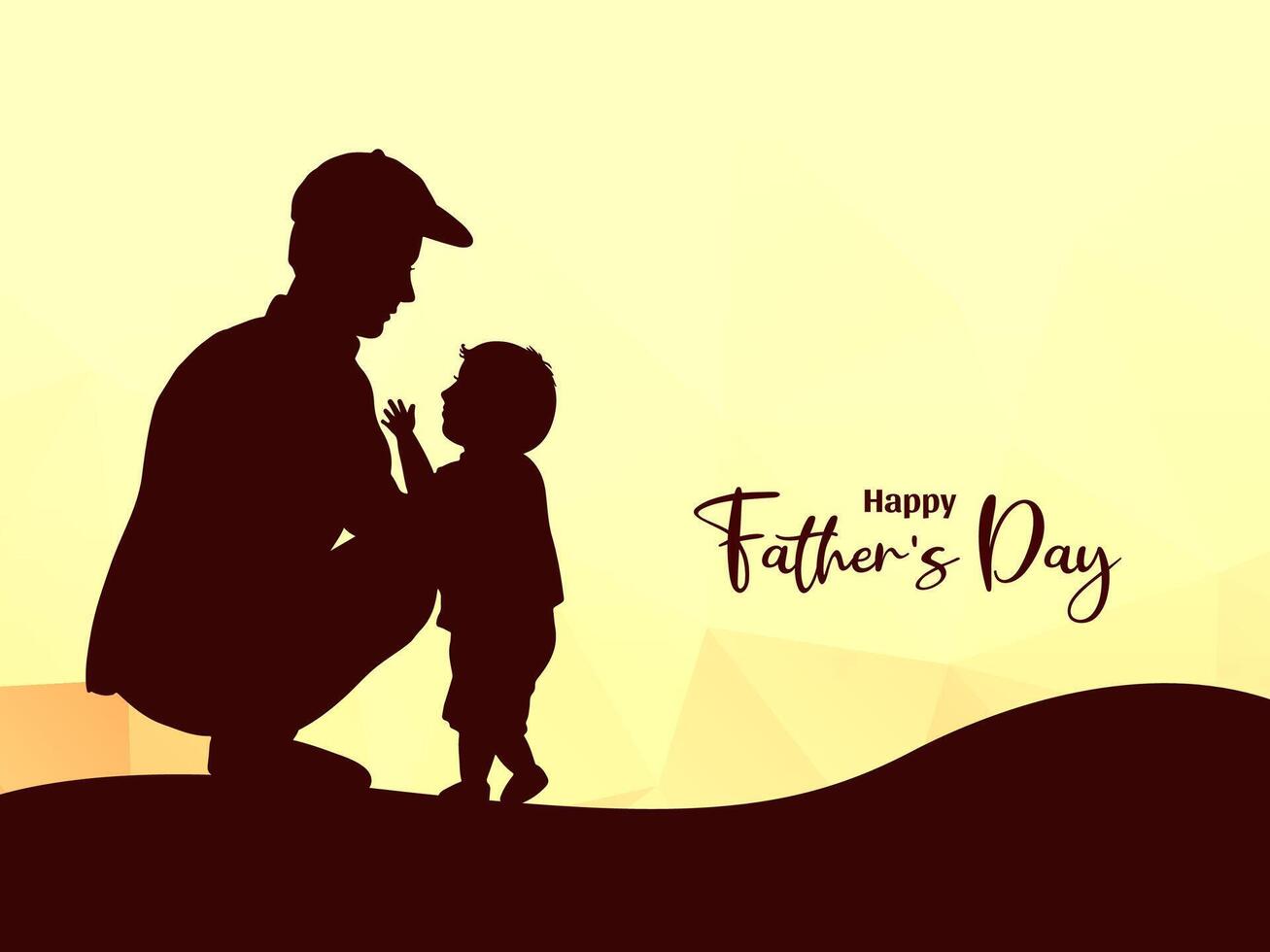 Happy Father's day celebration decorative greeting card design vector