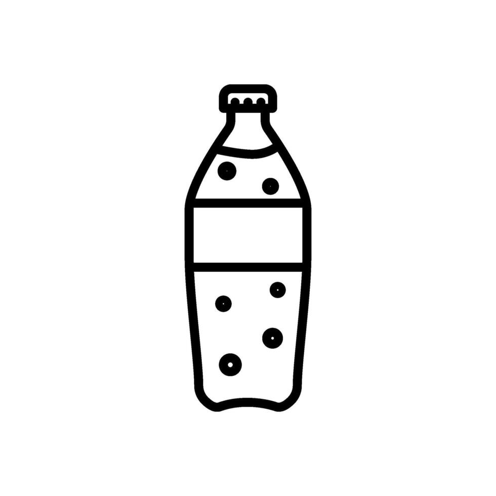 soda, line icon, isolated background vector