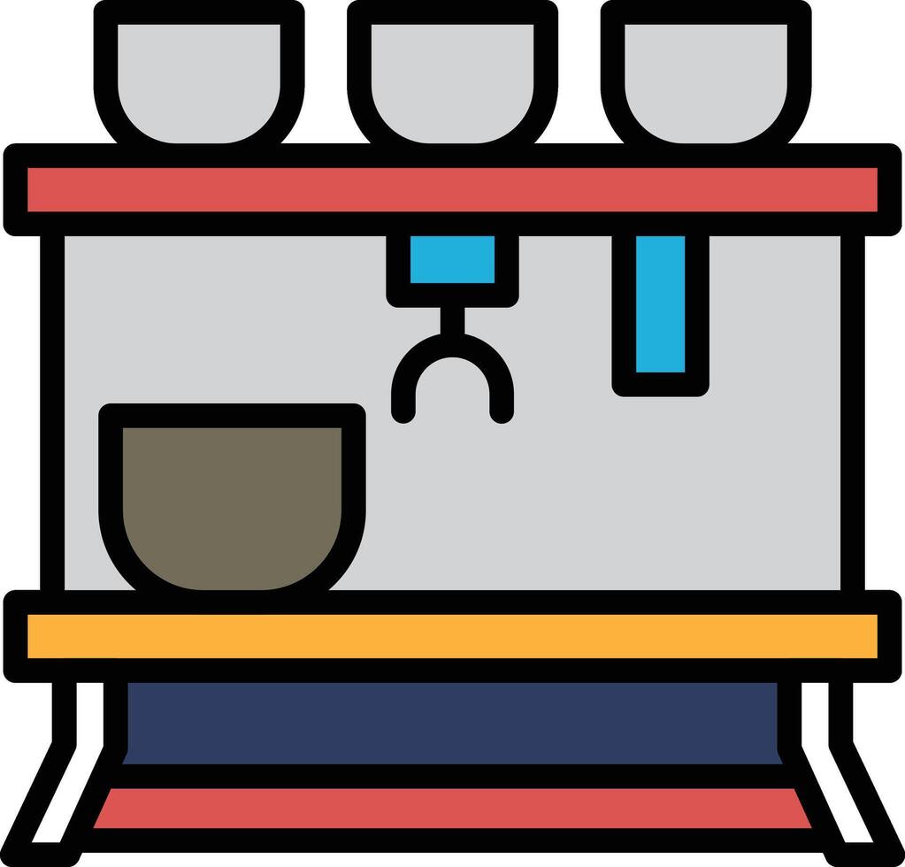 coffee maker icon illustration in line style vector
