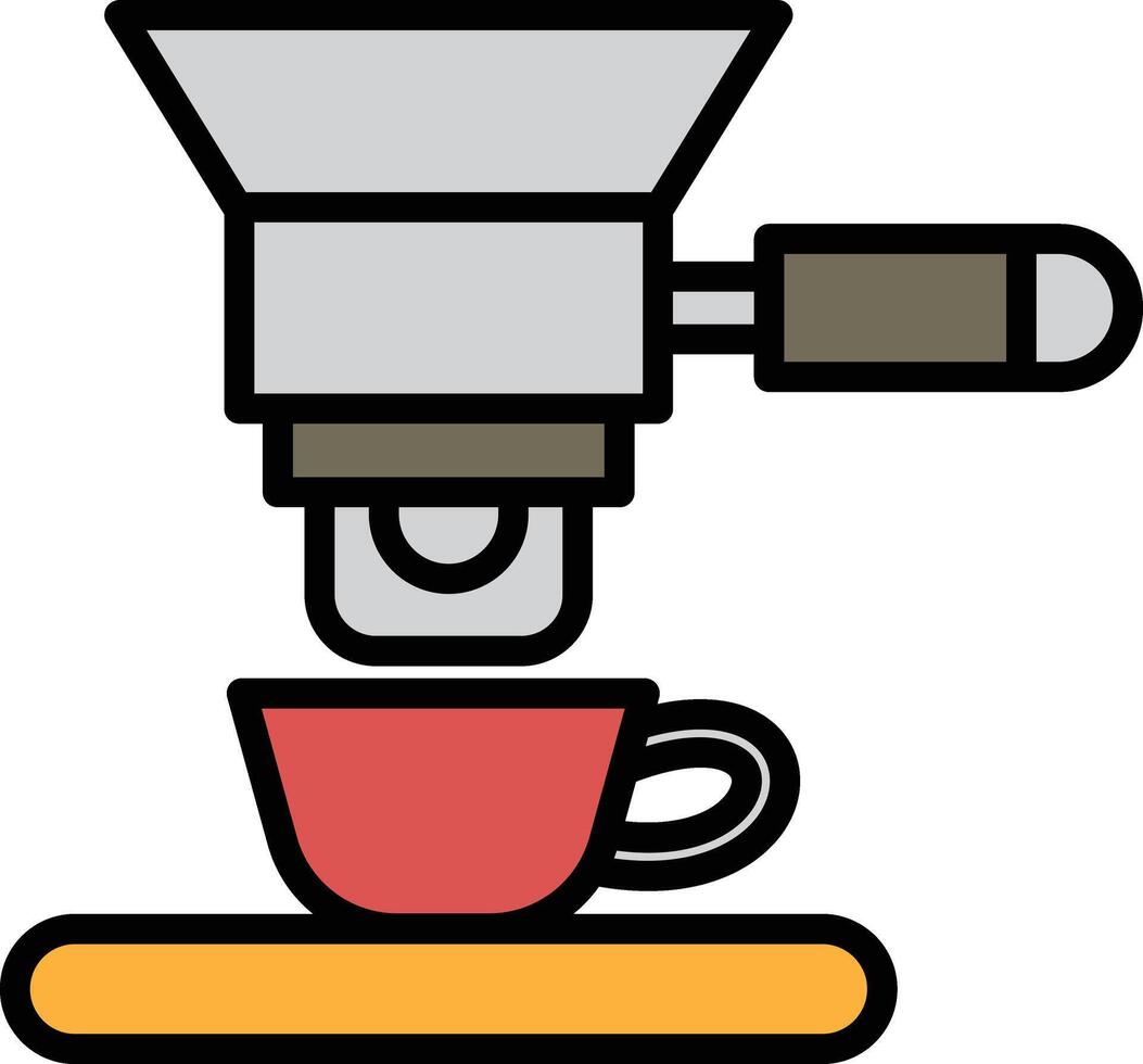 coffee maker icon illustration in line style vector