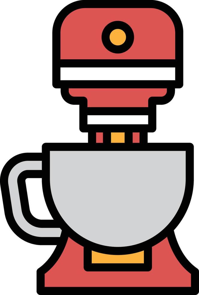 food blender icon illustration in line style vector