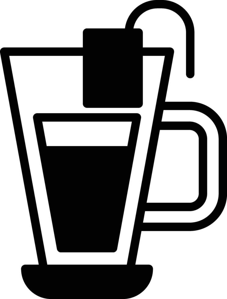 A mug of hot coffee or hot tea icon illustration in line style vector