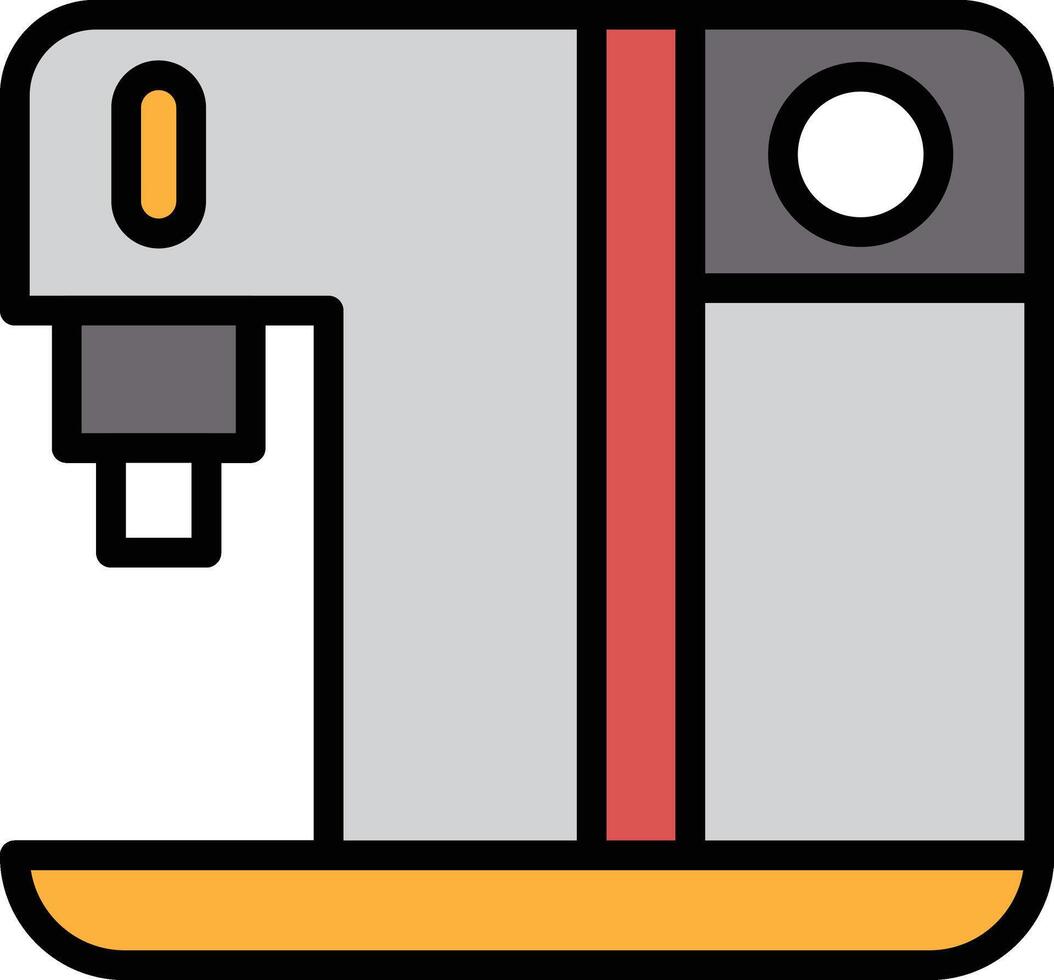 coffee maker icon illustration in line style vector