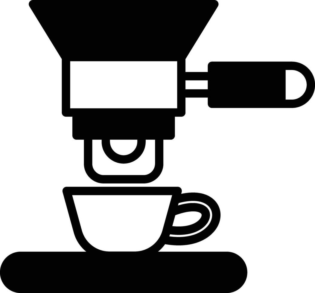coffee maker icon illustration in line style vector