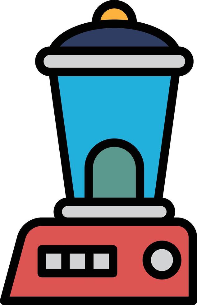 food blender icon illustration in line style vector