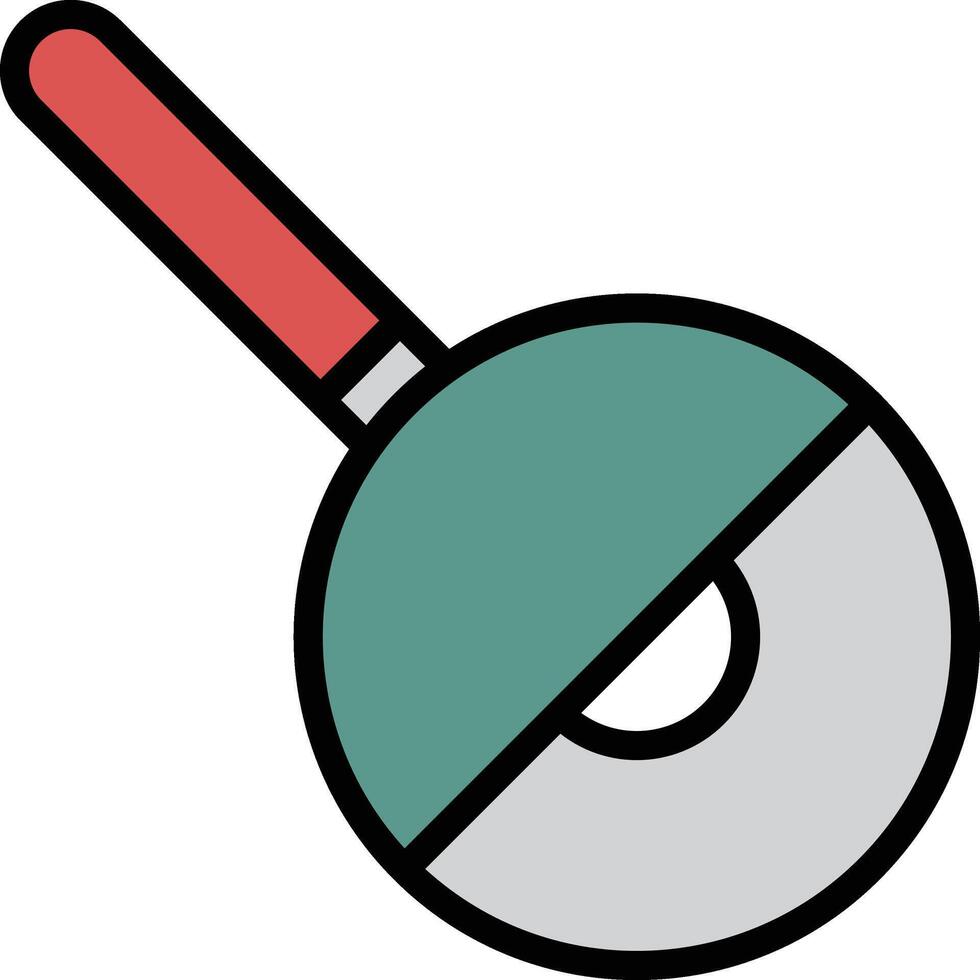 pizza cutter icon illustration in line style vector