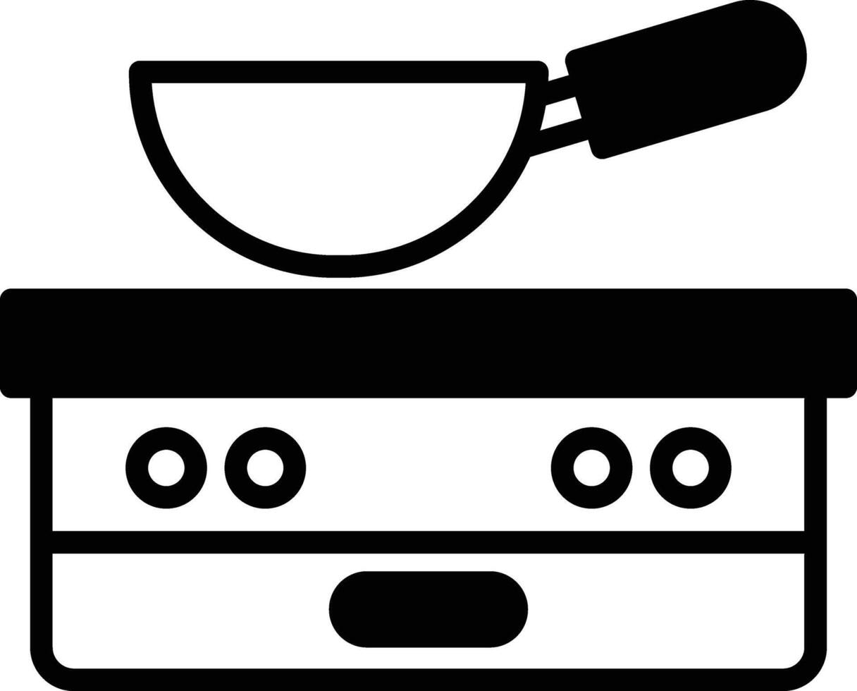electric pan icon illustration in line style vector