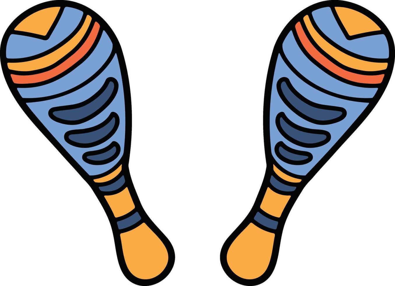 Rumba shakers Hand drawn in line style vector