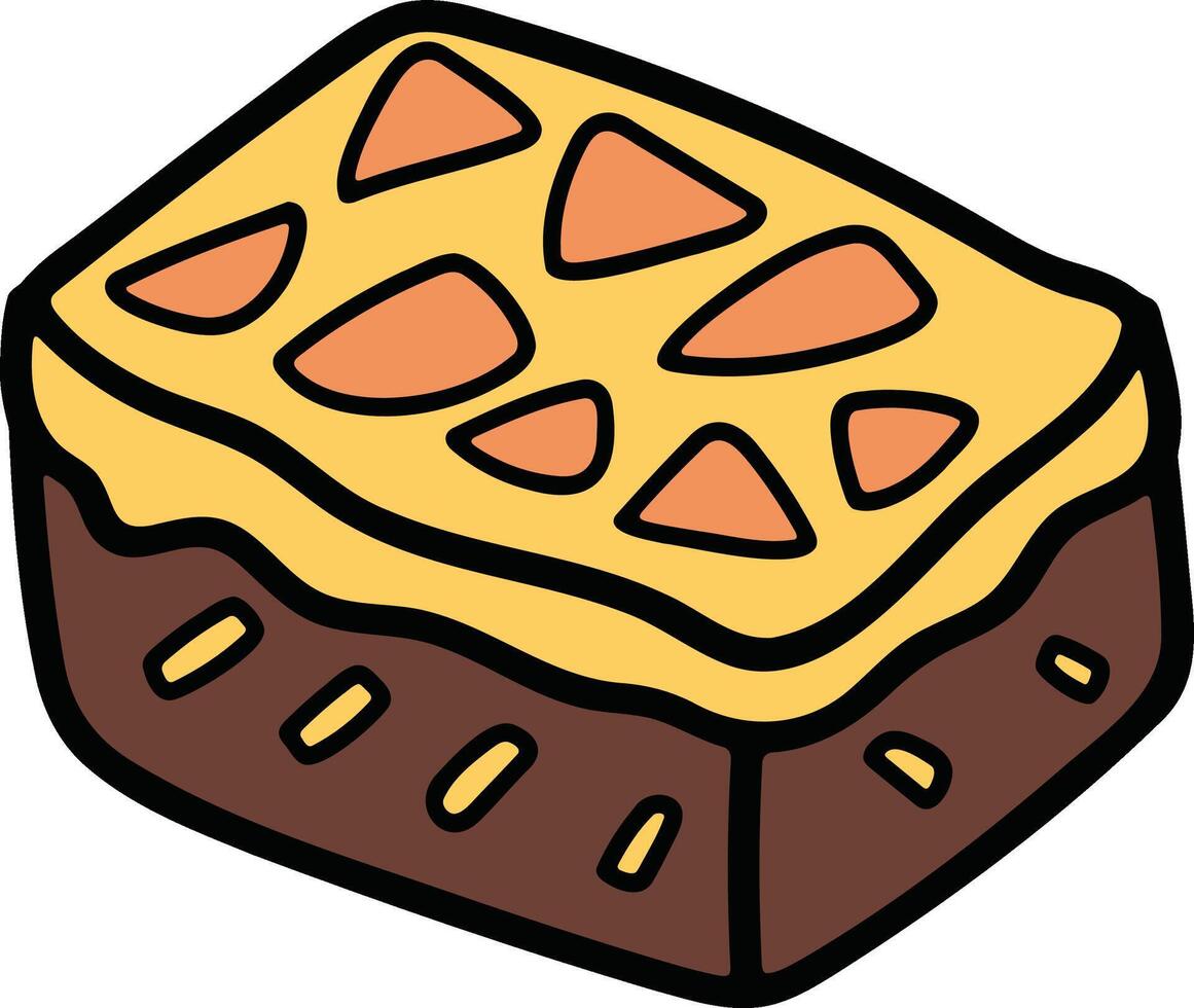 Delicious bread and cupcakes Hand drawn illustrations in line art style vector