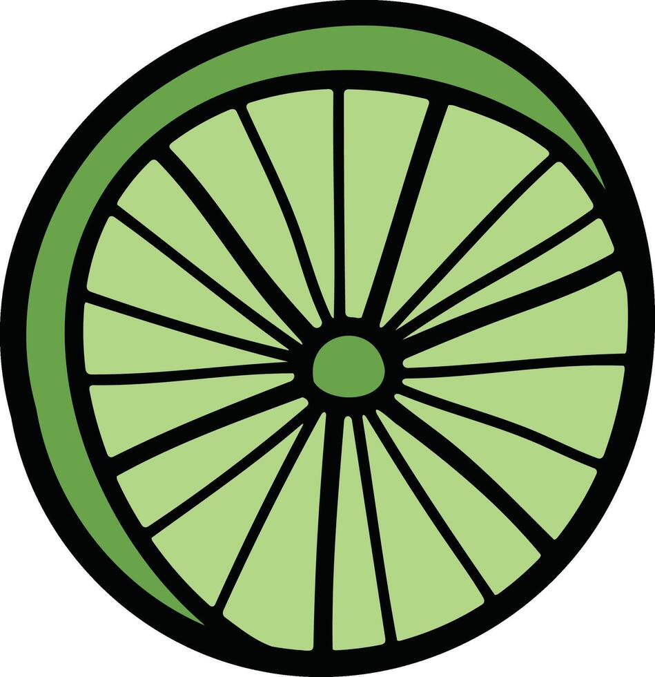 lemon or watermelon Hand drawn illustrations in line art style vector