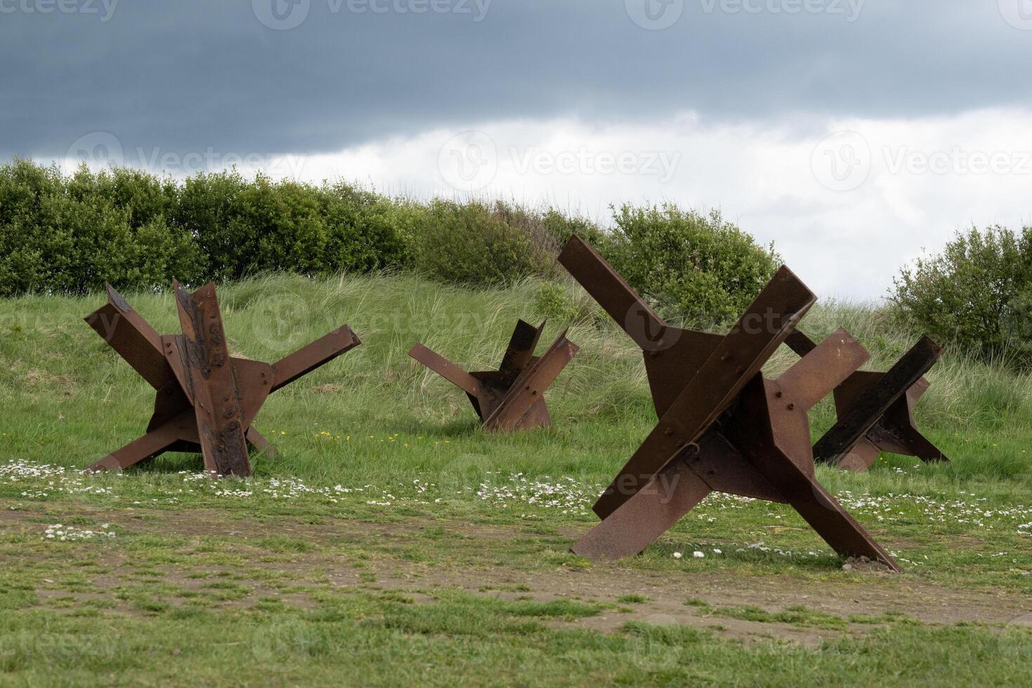 Normandy France D-Day and hedgehogs near Utah Beach photo