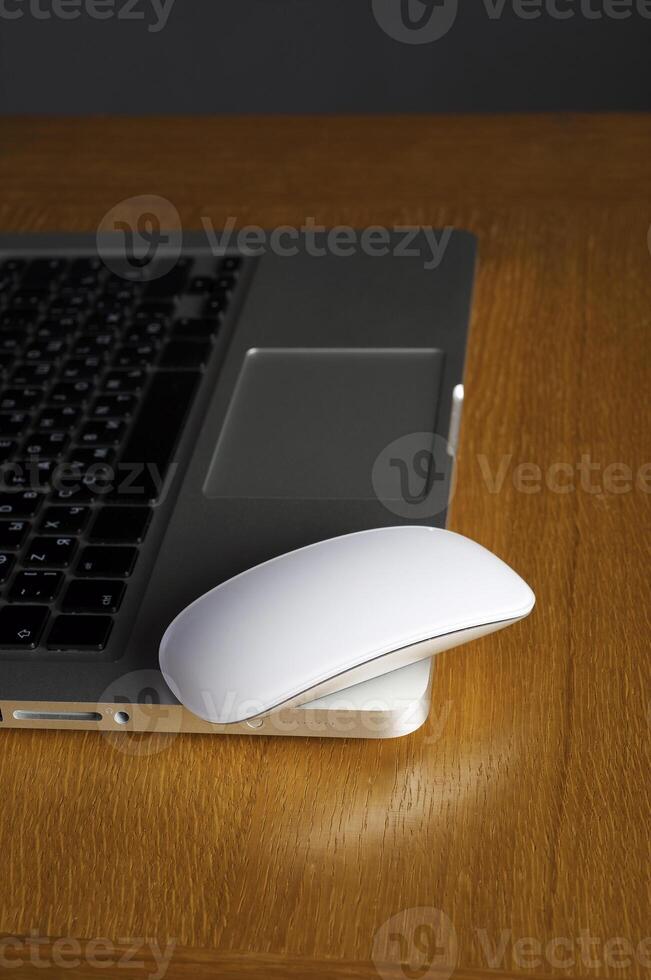 Modern Multi-Touch surface mouse for computer photo