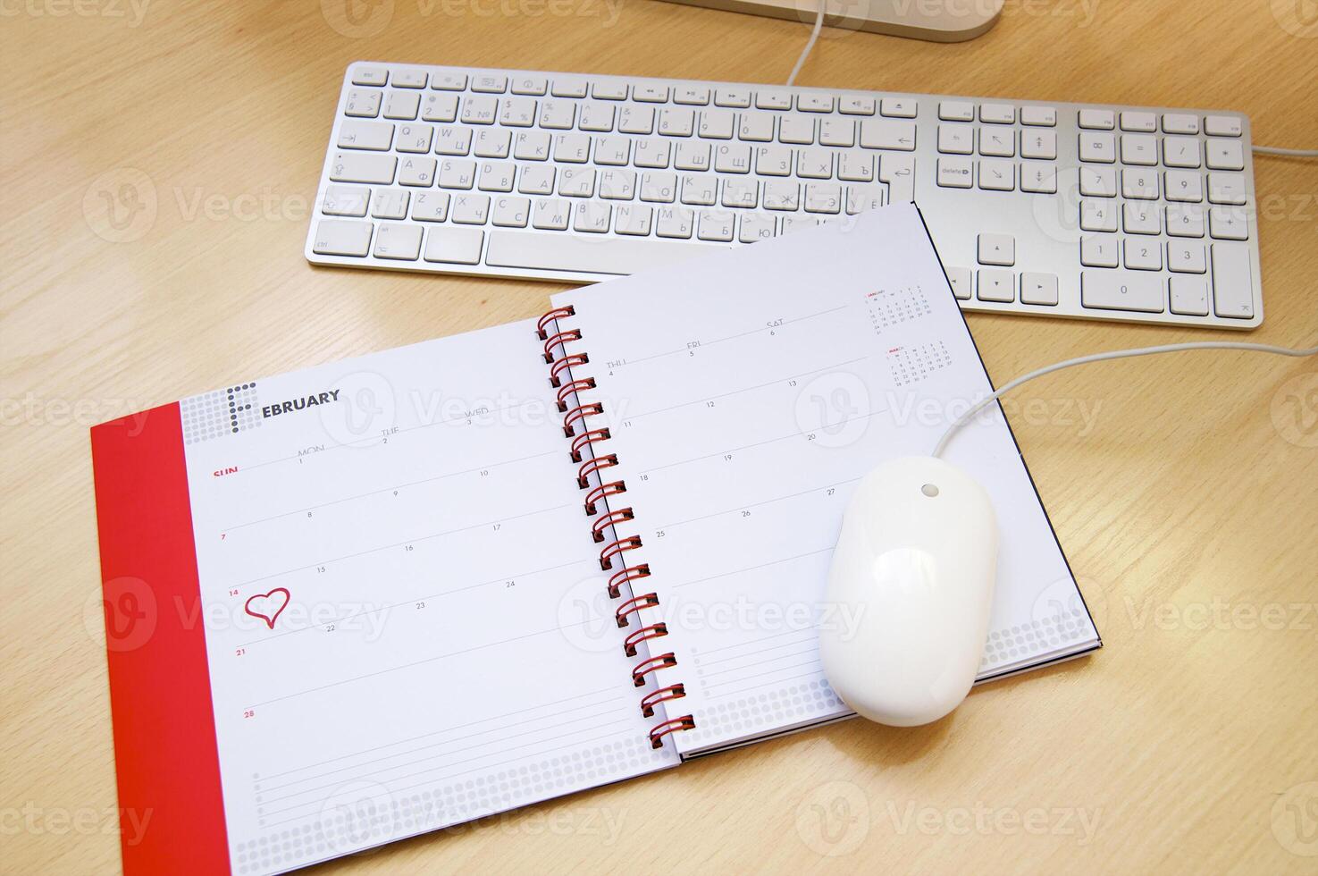 Opened notebook - Valentines day concept photo