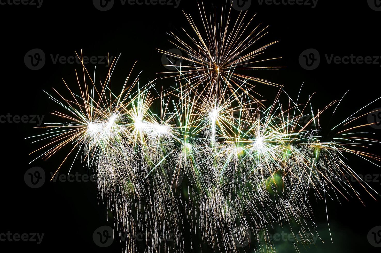 Fireworks in the night sky photo