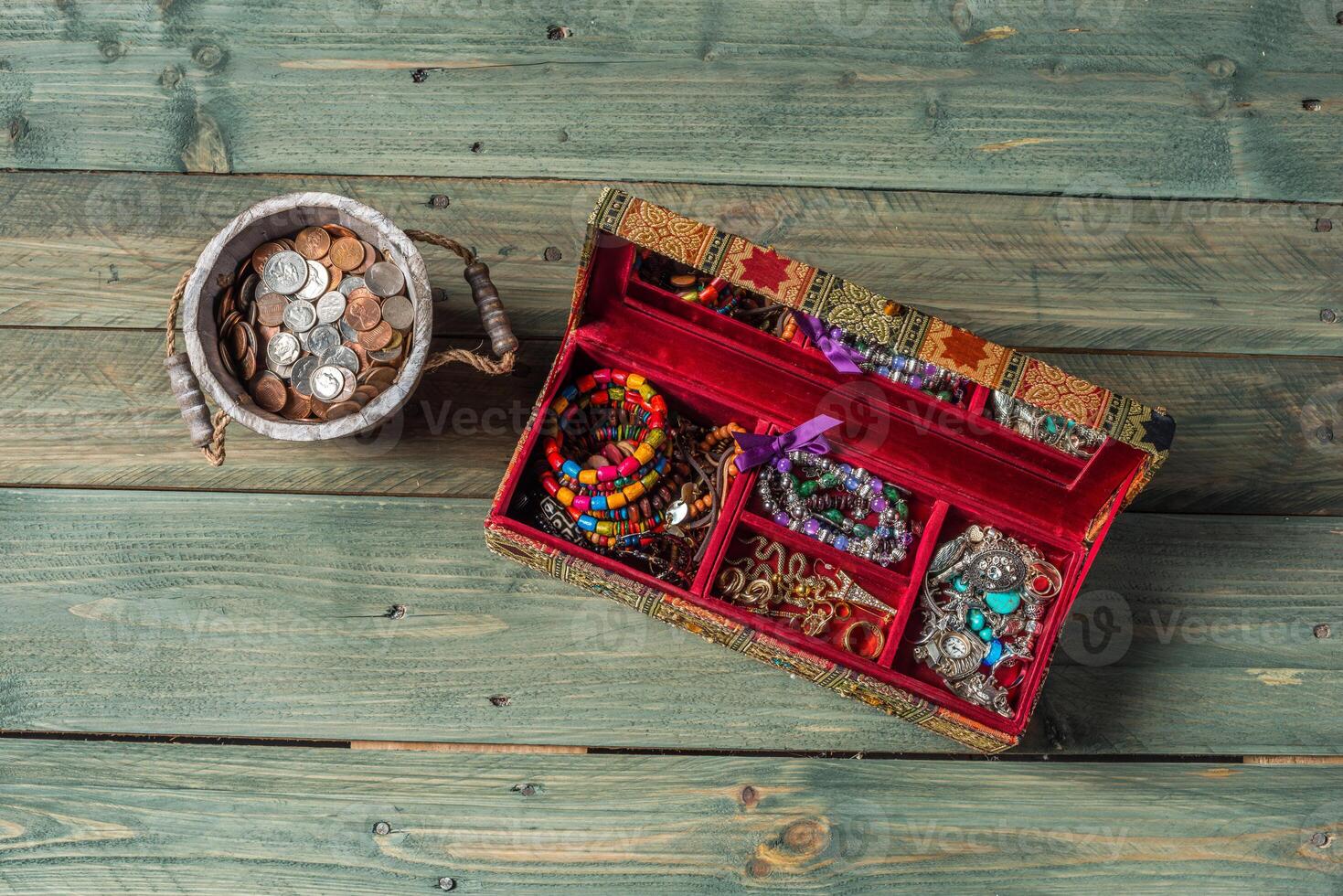 Mockup shot on wooden background photo