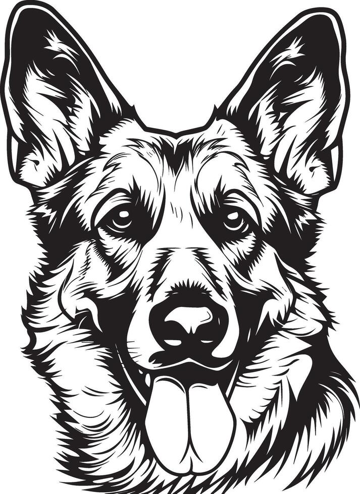 German Shepherd silhouette vector