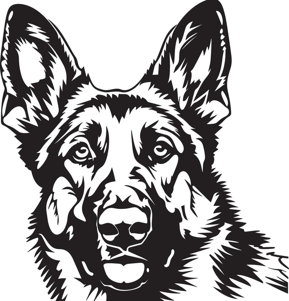 German Shepherd silhouette vector