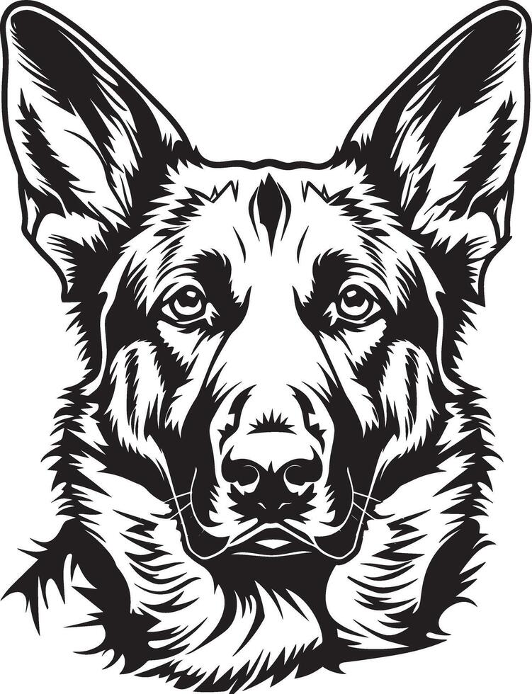 German Shepherd silhouette vector
