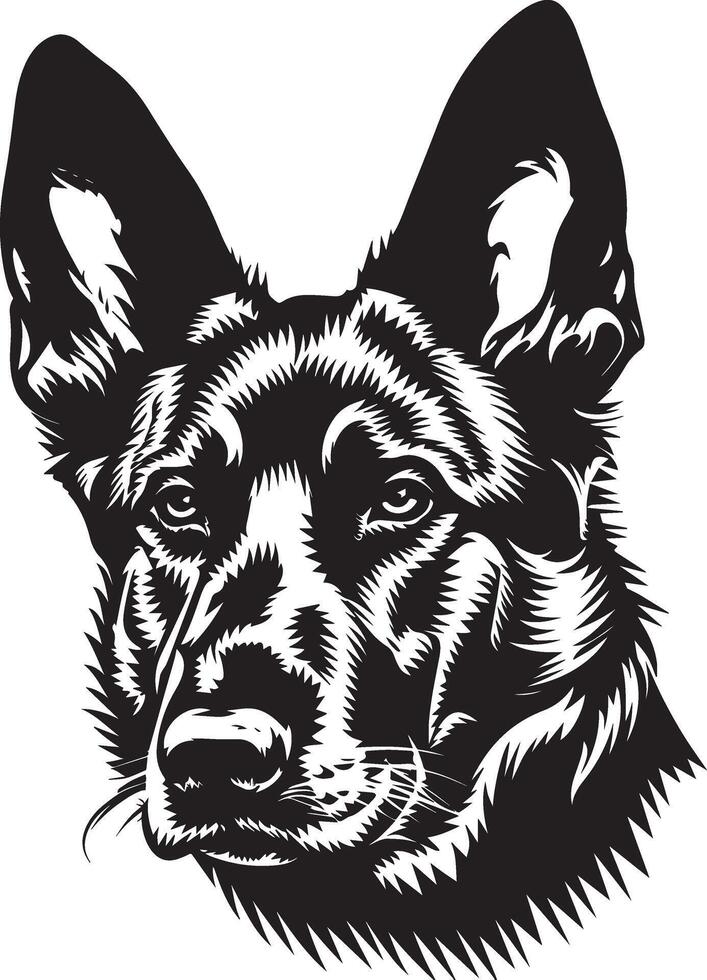 German Shepherd silhouette vector
