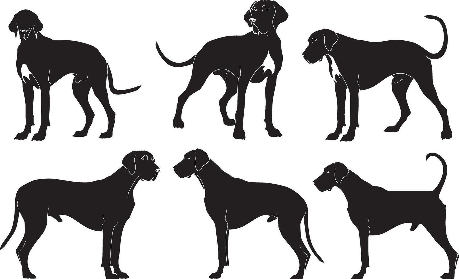 Dalmatian silhouette illustration vector
