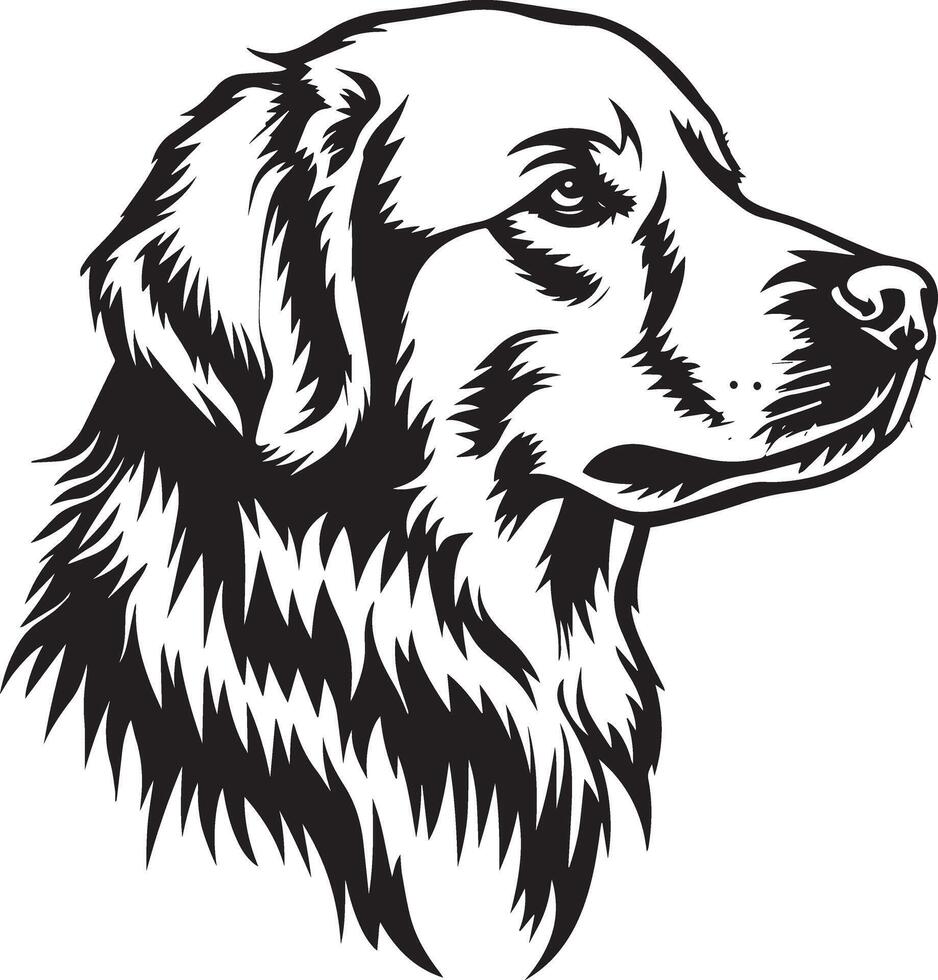 Golden retriever silhouette vector