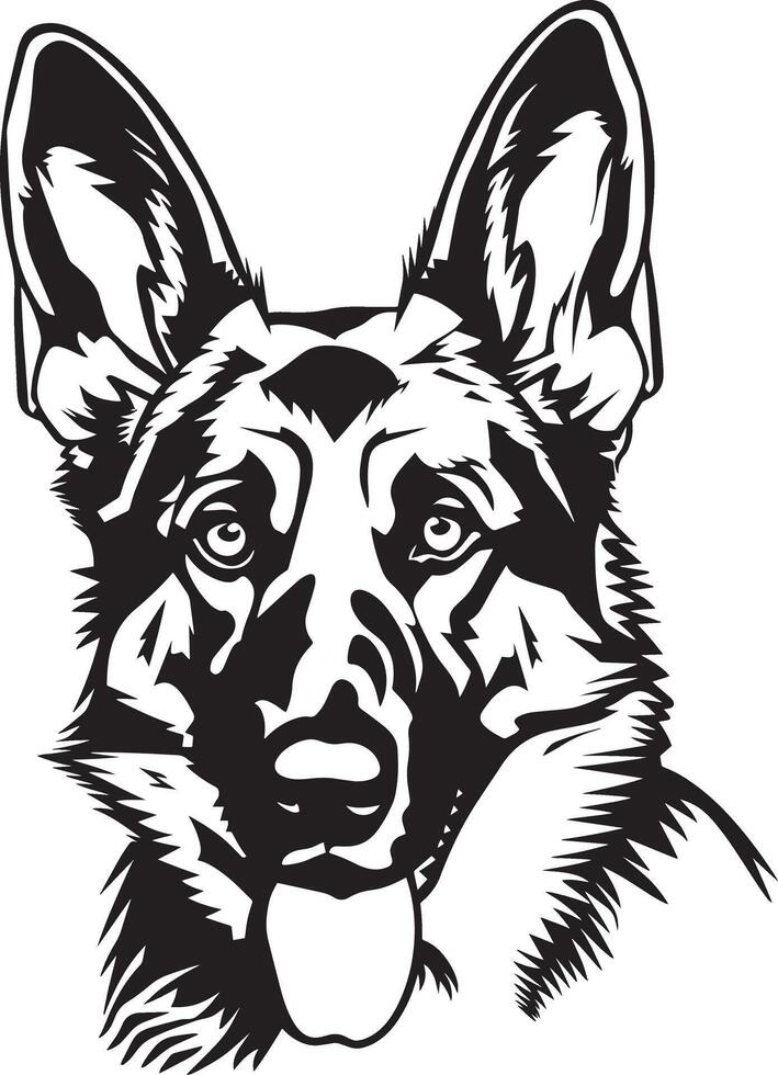 German Shepherd silhouette vector
