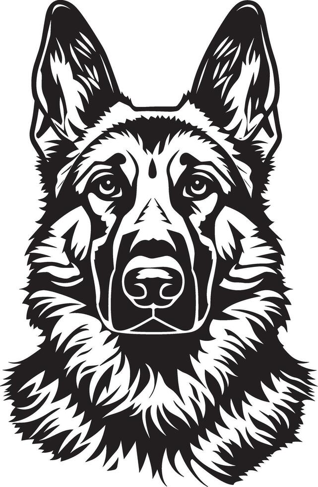 German Shepherd silhouette vector