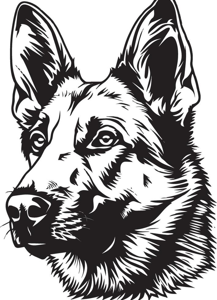 German Shepherd silhouette vector