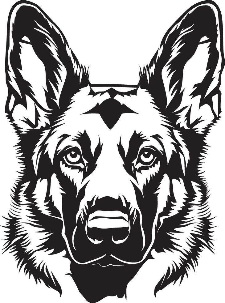 German Shepherd silhouette vector