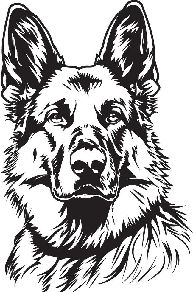 German Shepherd silhouette vector