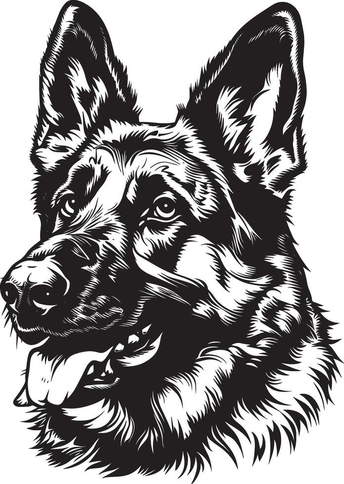 German Shepherd silhouette vector