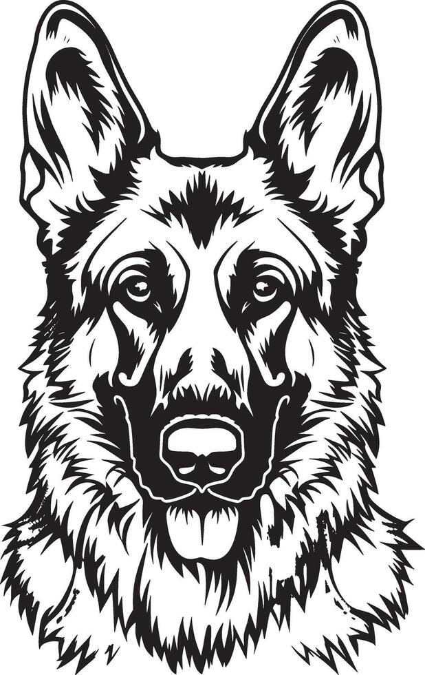 German Shepherd silhouette vector