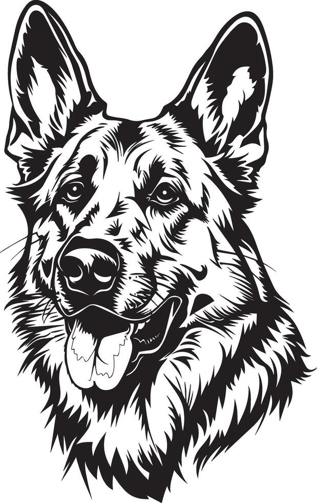 German Shepherd silhouette vector