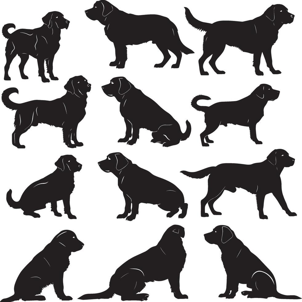 Labrador Retriever silhouette vector